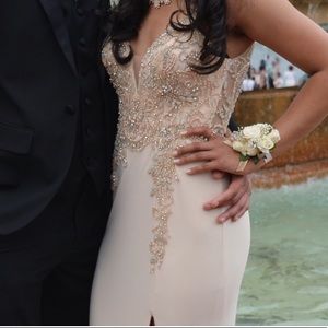 Bodycon PROM DRESS- CREAM FROM LULUS